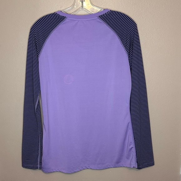 Ryka Purple and Black Striped Long Sleeve Shirt Size Medium - Picture 5 of 5